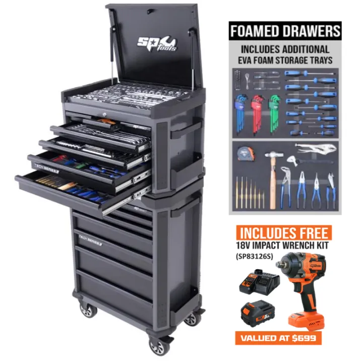 TECH SERIES TOOL KIT - 342PC - METRIC/SAE - DIAMOND BLACK - BONUS EVAS